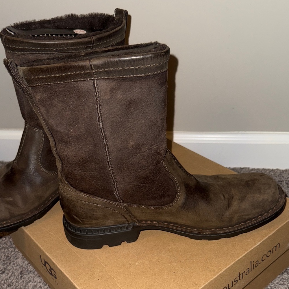 UGG Dark Brown Suede Boots - Picture 4 of 11